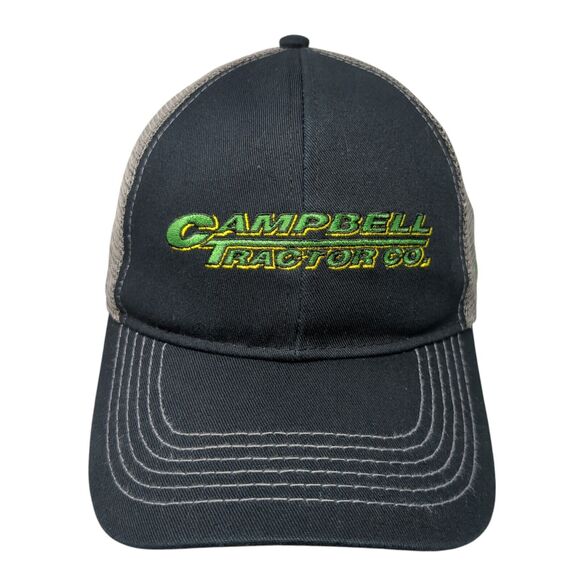 Campbell Tractor Co. Snapback Trucker Hat Black OS Adjustable Mesh John Deere - Picture 1 of 8